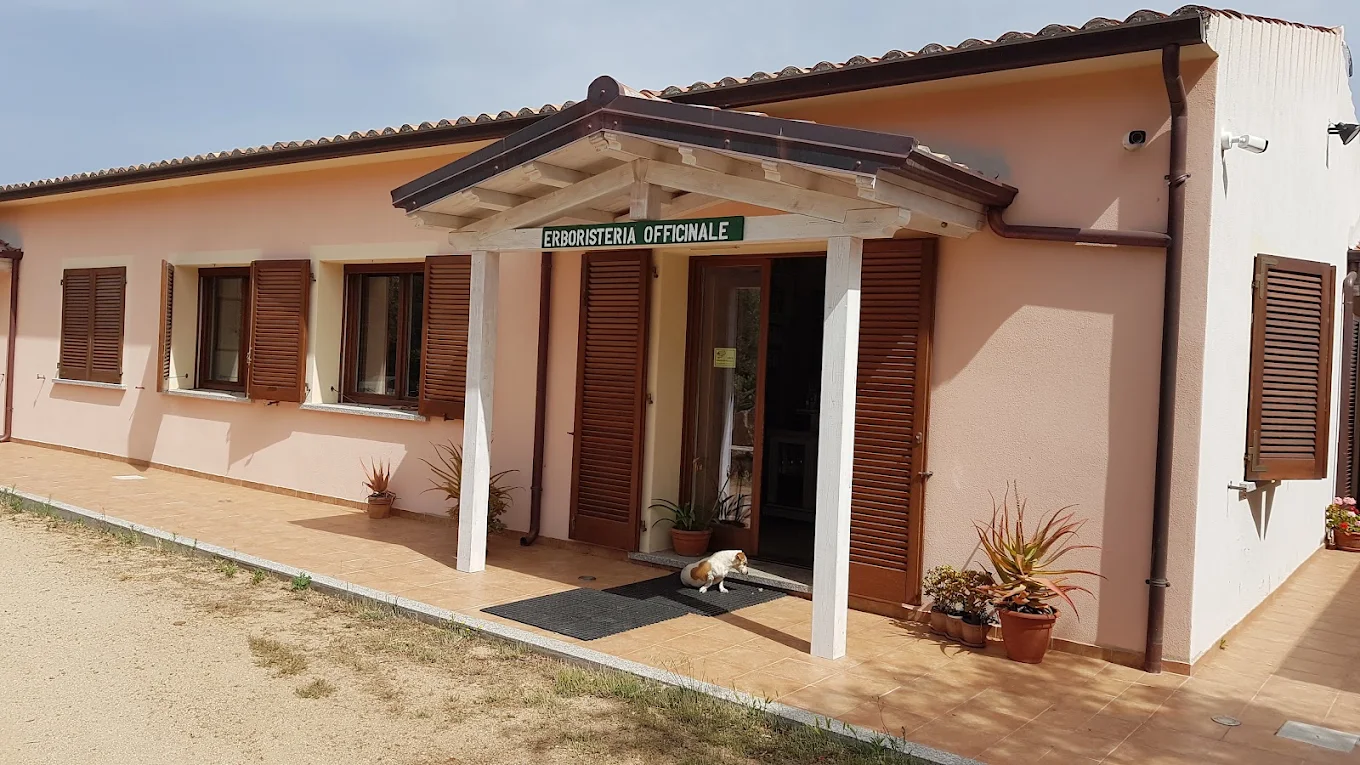 Outside of the Erboristeria Officinale shop in Luogosanto, Sardinia